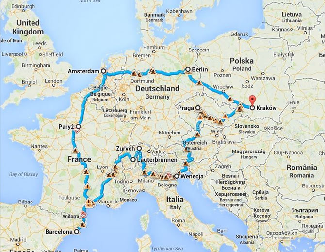 2分間でヨーロッパ8カ国を巡る旅
