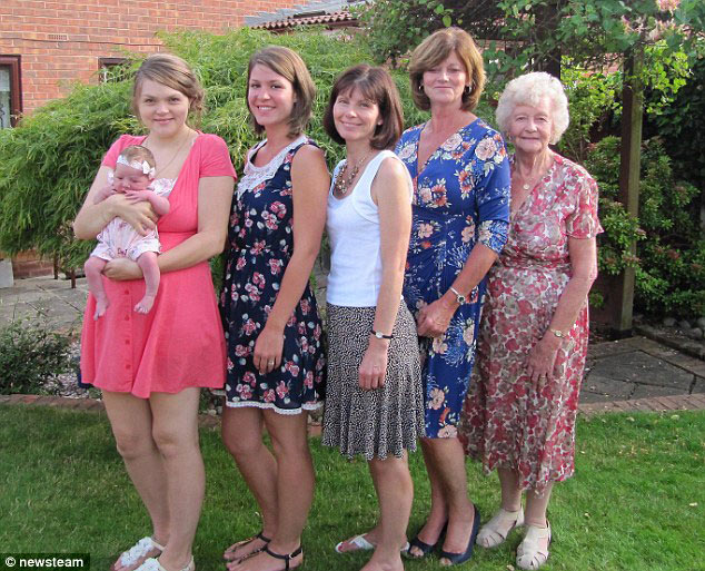女性5世代家族