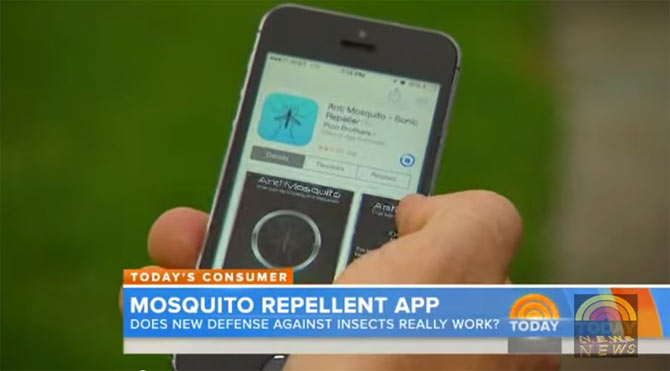 蚊よけアプリの人体実験