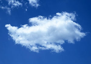 お空に浮かぶ白い雲