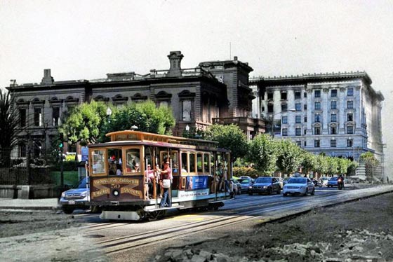 1906年と現在のサンフランシスコ