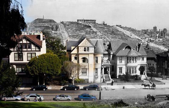 1906年と現在のサンフランシスコ