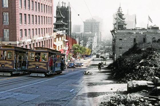 1906年と現在のサンフランシスコ