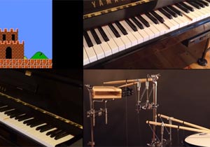 ゲーム音楽をピアノとドラムが演奏