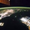 ISSから写した夜の北朝鮮